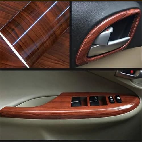 GreceYou Wood Grain Vinyl Wrap Sticker Decal Car Interior Wraps 40x100cm | Waterproof Self-Adhesive DIY Film thumbnail 3