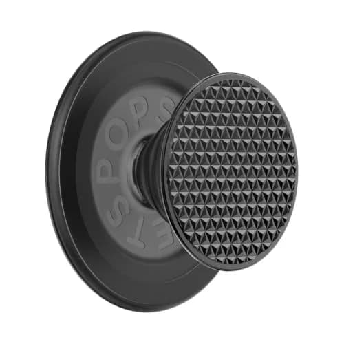 PopSockets Phone Grip for MagSafe | Magnetic Holder & Stand, Black Knurl, Aluminum & Polycarbonate, Universal thumbnail 4