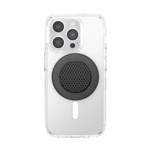 PopSockets Phone Grip for MagSafe | Magnetic Holder & Stand, Black Knurl, Aluminum & Polycarbonate, Universal thumbnail 3