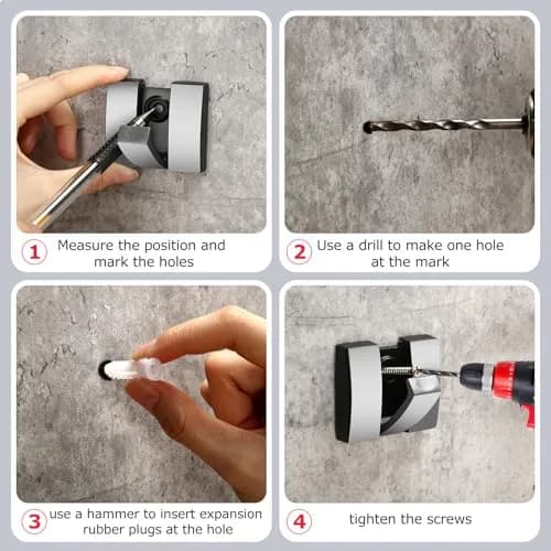 Queekay Storage Hook 4 pcs | Heavy Duty Aluminum Wall Hooks for Bathroom & Closet thumbnail 5