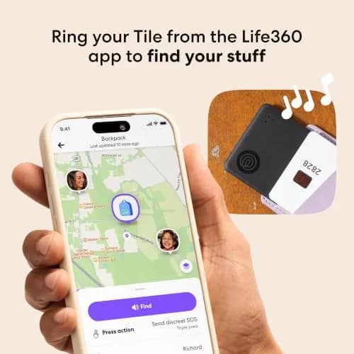 Life360 Tile Slim Wallet Finder & Bluetooth Tracker 2-Pack | Discreet Item Locator for Luggage & Passports thumbnail 3