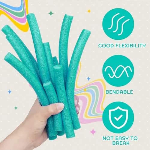 Frienda 5/8 Inch x 40 Ft Green Foam Noodles for Crafts | Versatile Pool Noodles Foam Tubes for Modeling & DIY Arts thumbnail 4
