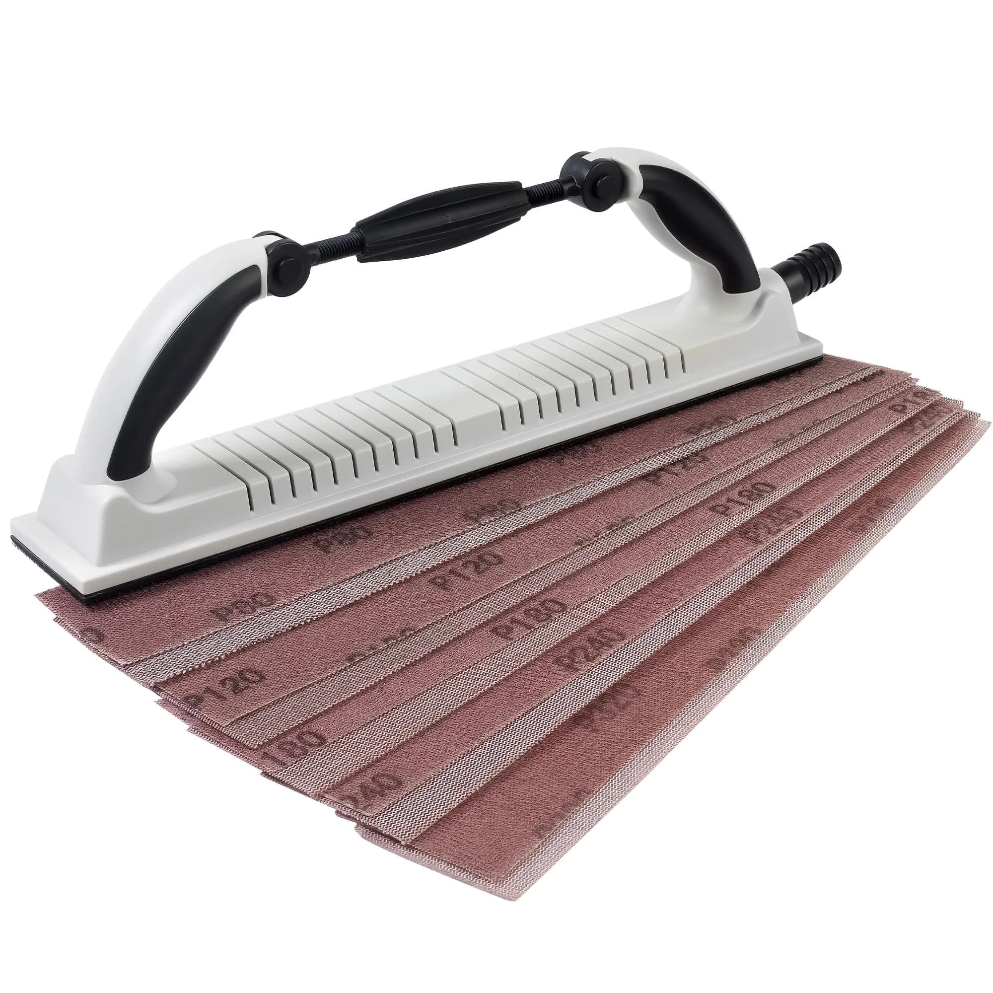S SATC Adjustable Radius Longboard Sanding Block 70mm x 400mm (2.75" x 15.75") with 10pc Mesh Sandpaper | Flexible Auto Body & Woodworking Tool - main product image