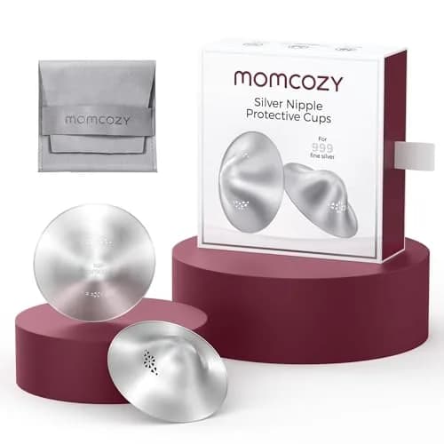 Momcozy 999 Silver Nursing Cups Regular Size | Perforated Design for Postpartum Healing thumbnail 1