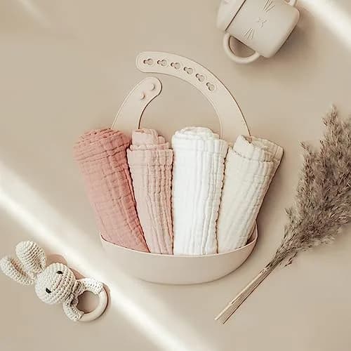Konssy 7 Pack Muslin Baby Washcloths 28cm x 28cm | Ultra-Soft & Absorbent Cotton for Newborns thumbnail 4