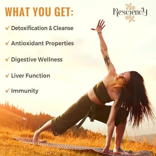 Resciency Detox Binder Supplement – Activated Charcoal, Zeolite, Bentonite Clay, Milk Thistle, 90 Vegan Capsules | Liver & Gut Support thumbnail 4