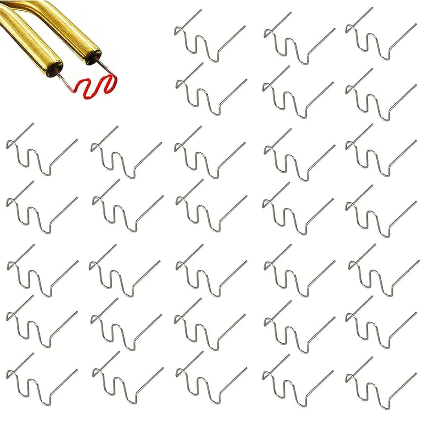 Sawvolker 1000PCS 0.8mm Wave Hot Plastic Welder Staples | Stainless Steel for Automotive Repair