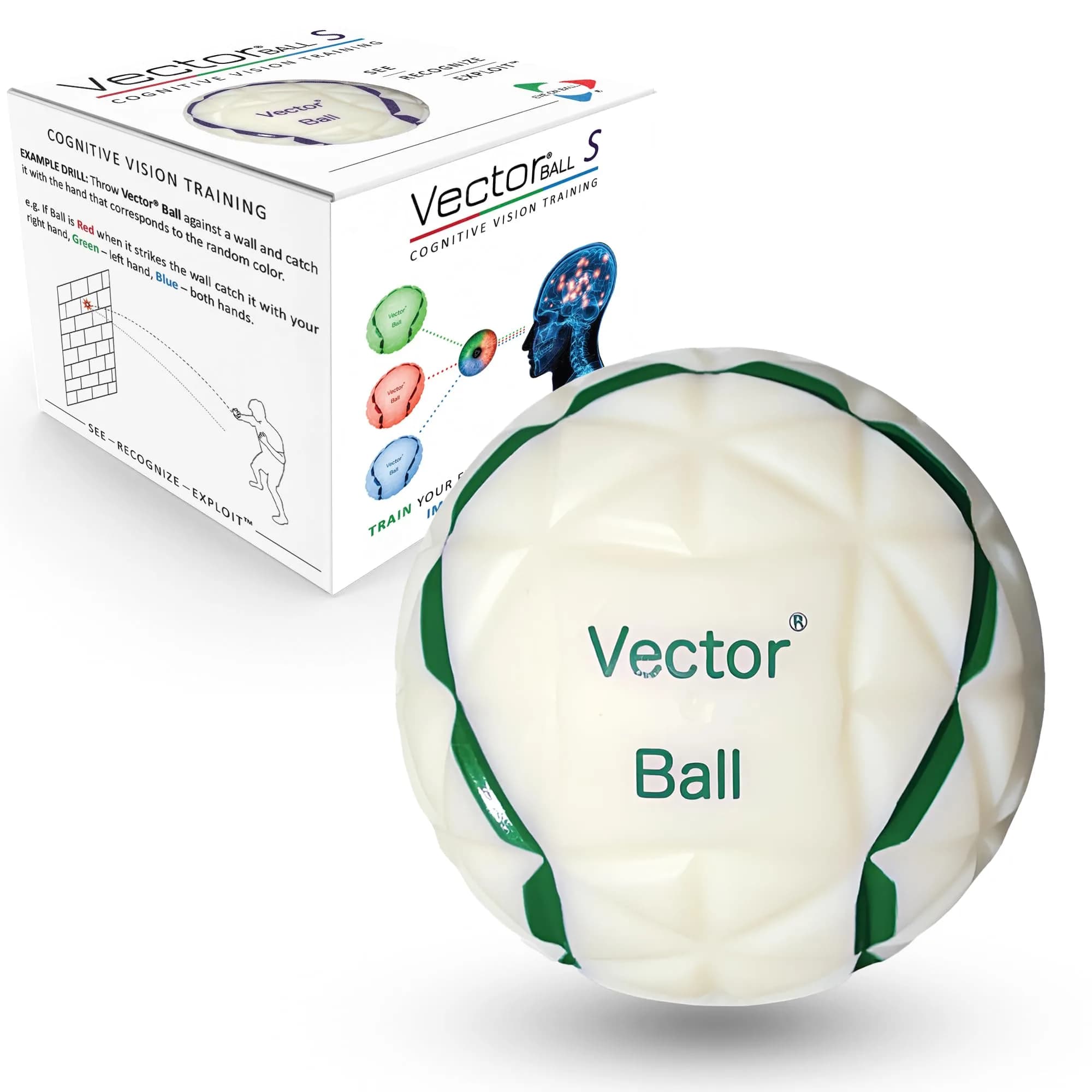 Eye On Ball Vector Ball S Neuro-Visual Reaction Ball 7.6cm (3") | Improves Sports Quickness, Focus, Agility, Speed, Hand Eye Coordination - main product image