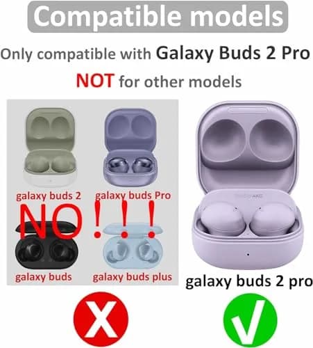BLLQ Replacement Earbud Tips for Samsung Galaxy Buds 2 Pro, 3 Pairs S/M/L Soft Silicone Ear Tips | Bora Purple thumbnail 2