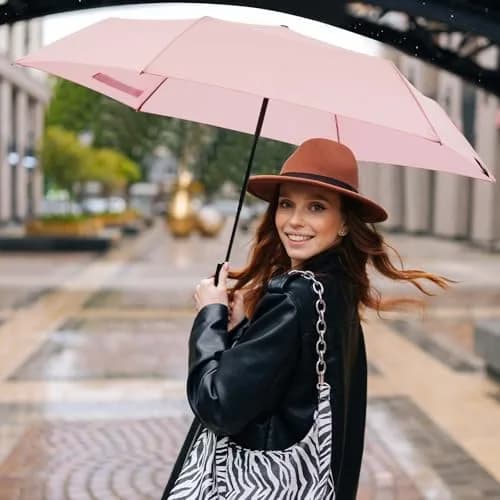 G4Free 40 Inch Compact Automatic Folding Umbrella Pink | UPF 50+ UV Protection thumbnail 6