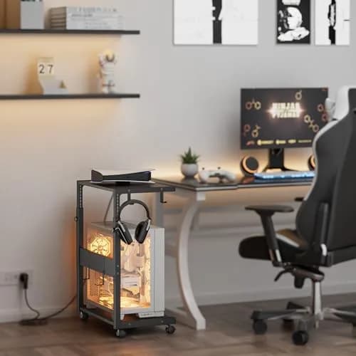 JANE EYRE Computer Tower Stand - 23.03"-28.3" Height Adjustable | Versatile, Ergonomic & Stylish thumbnail 5