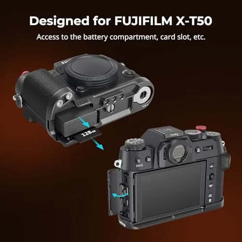 SMALLRIG L-Shape Handgrip for FUJIFILM X-T50 | Ergonomic Silicone Grip, Quick Release Plate, Shutter Button, Hot Shoe Cover thumbnail 2