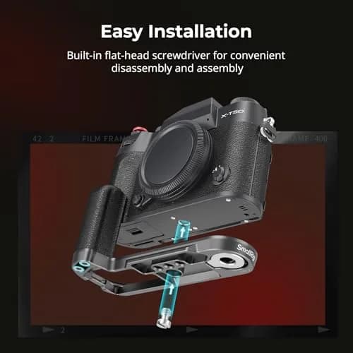 SMALLRIG L-Shape Handgrip for FUJIFILM X-T50 | Ergonomic Silicone Grip, Quick Release Plate, Shutter Button, Hot Shoe Cover thumbnail 3
