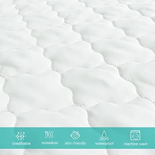 Biloban 2 Pack Waterproof Pack and Play Mattress Pad Cover 71cm x 66cm (26" x 38") | Quilted Fitted for Graco Playard thumbnail 4