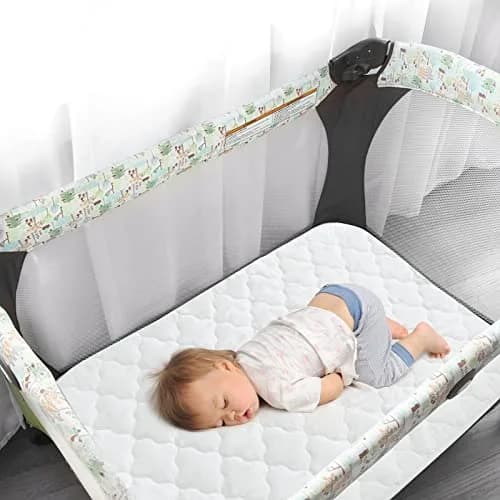 Biloban 2 Pack Waterproof Pack and Play Mattress Pad Cover 71cm x 66cm (26" x 38") | Quilted Fitted for Graco Playard thumbnail 2