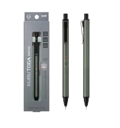 KURUTOGA Mitsubishi Pencil Mechanical Pencil 0.5mm Phantom Gray | Rotating Lead, Stable Writing thumbnail 3