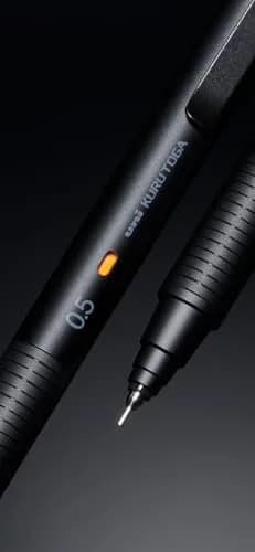 KURUTOGA Mitsubishi Pencil Mechanical Pencil 0.5mm Phantom Gray | Rotating Lead, Stable Writing thumbnail 5