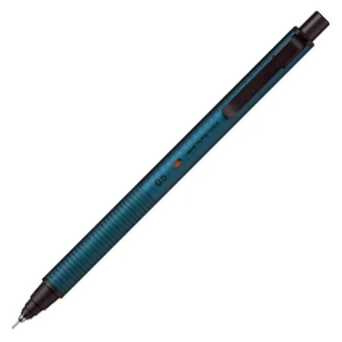 KURUTOGA Mitsubishi Pencil Mechanical Pencil 0.5mm Nocturne Black | Stable, Sharp Lead with Metal Body — Silent Blue