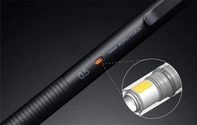 KURUTOGA Mitsubishi Pencil Mechanical Pencil 0.5mm Silent Blue | Stable, Rotating Lead, Stylish Metal Body thumbnail 8