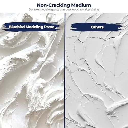 Bluebird Thick Modeling Paste White 150g (5.3 Oz) | High Density Acrylic Medium for Texture and Dimension thumbnail 3