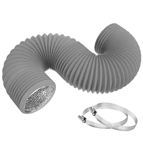 TEAIERXY 4 Inch 8FT Dryer Vent Hose, 2-Pack | Flexible PVC Aluminum Ducting for HVAC Ventilation thumbnail 1