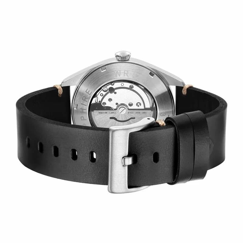 Boyarca Pilot Watch Men's Automatic Mechanical Watch Stainless Steel Leather Luminous Waterproof 40mm | Japan MIYOTA 8215 Movement thumbnail 4