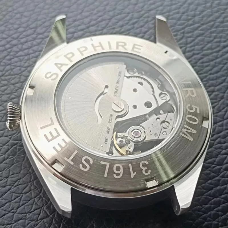 Boyarca Pilot Watch Men's Automatic Mechanical Watch Stainless Steel Leather Luminous Waterproof 40mm | Japan MIYOTA 8215 Movement thumbnail 6