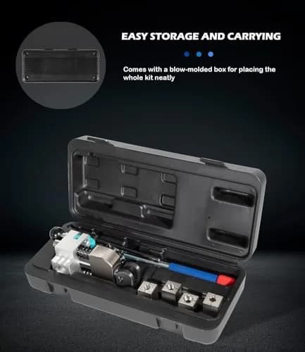 Yoursme Vise-Mounted Brake Line Flaring Tool for Single, Double & Bubble Flares (3/16" to 3/8" Tubing) thumbnail 7