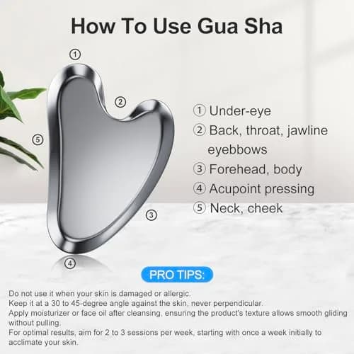 ZminRN Terahertz Gua Sha Facial Tools for Face & Body | Skin Revitalizer & Lymphatic Drainage thumbnail 5