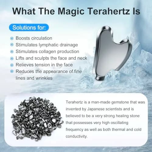 ZminRN Terahertz Gua Sha Facial Tools for Face & Body | Skin Revitalizer & Lymphatic Drainage thumbnail 3