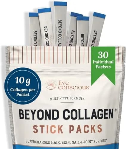 Live Conscious Beyond Collagen Peptides Powder 60 Count (2 Pack) | Hair Skin Nail & Joint Support with 5 Types of Collagen thumbnail 6
