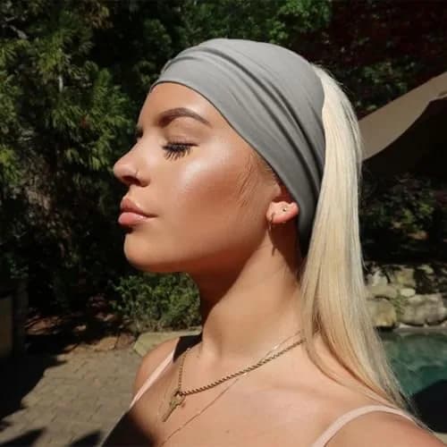 AQOKKA Extra Wide Turban Headbands for Women | 18cm Width (7.1") thumbnail 6