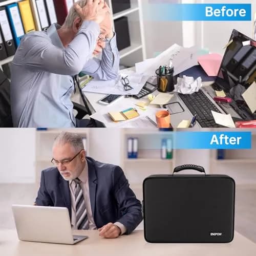 ENGPOW Fireproof Document Box with Lock, 42.29 cm x 32.21 cm x 6.40 cm | UL94-V0/5VA Certified Fire & Water Resistant Soft Case thumbnail 8