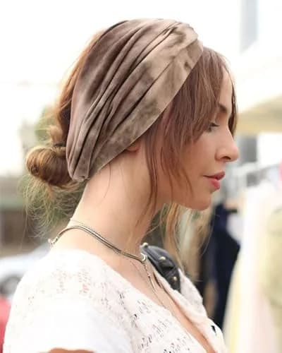 AQOKKA Extra Wide Headbands for Women Large Turban Headband Non Slip Boho Elastic Hairband Hair Twisted Knot Head Bands Accessories (4 Count, Set B) thumbnail 8