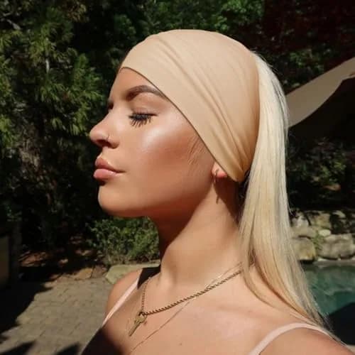 AQOKKA Extra Wide Turban Headbands for Women | 4-Pack Boho Elastic Hairband Accessories thumbnail 7