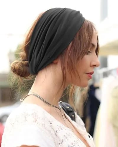 AQOKKA Extra Wide Turban Headbands for Women | 4-Pack Boho Elastic Hairband Accessories thumbnail 8