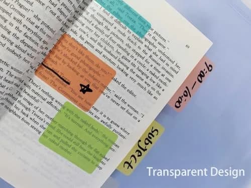 ELII 500 PCS Tabs 2 Inch Book Tabs Sticky Index Tabs, Page Marker | 10 Colors, Repositionable thumbnail 3