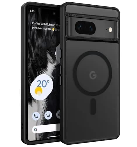 BENTOBEN Translucent Matte Case for Google Pixel 7 6.4" (16.3cm) | Slim Magsafe Compatible Black Protective Cover thumbnail 1
