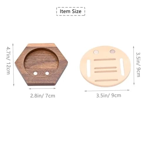 Suwyaner Hexagon Honeycomb Medal Display Hanger Rack - 7pc Wooden Wall Decor thumbnail 3
