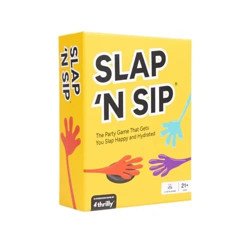Slap N Sip Adult Drinking Game with 200 Cards & Sticky Hands | Fast-Paced Party Fun for Ages 21+ thumbnail 1