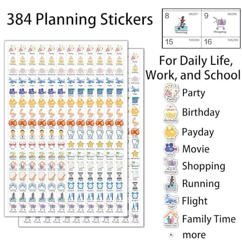 Ymumuda Small Desk Calendar 2026-2027 20 cm x 15 cm | Academic Year Planner with Stickers thumbnail 3