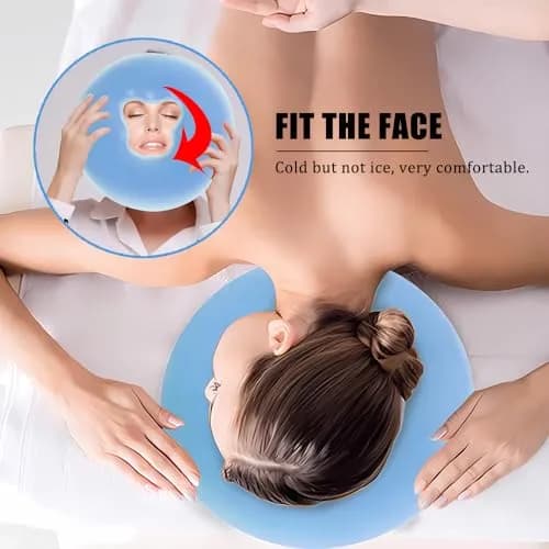 OULIGET Silicone Face Massage Pillow for Beauty Beds | 29cm (11.4 Inch) Blue thumbnail 5