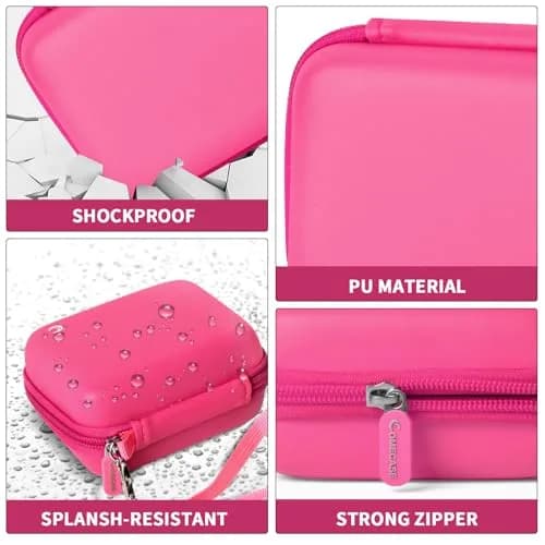 Comecase Digital Camera Case for Kodak PIXPRO FZ45 FZ55, Bright Pink, 12.5cm (4.9in) | Protects Small Cameras Up To 11cm x 7cm x 5.8cm thumbnail 3