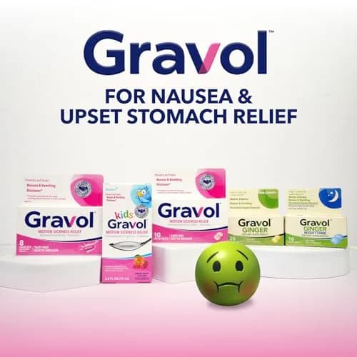 Gravol Kids Chewable Tablets, Cherry Flavor, 18ct | Fast Motion Sickness Relief for Children thumbnail 7
