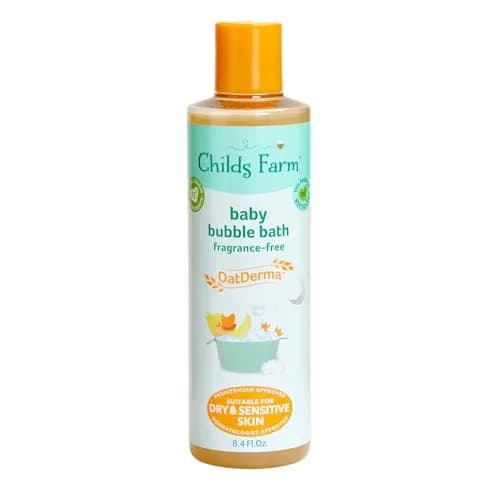 Childs Farm OatDerma Bubble Bath 8.4 Fl Oz | Fragrance-Free, Soothes Dry Skin, Suitable for Newborns thumbnail 1
