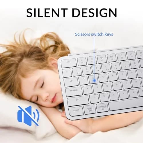 Keychron B1 Pro Ultra-Slim Wireless Keyboard White | 2.4 GHz, Bluetooth, Wired Connection for Mac Windows Linux thumbnail 4