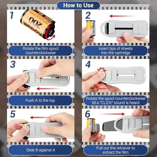 JJC 35mm Film Retriever Tool Extractor with Lanyard | Easy daylight film extraction, durable ABS & PET, for 135 films thumbnail 5