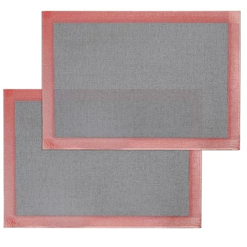 Amyandone Silicone Baking Mat with Microperforated, 2 PCS 40cm x 31cm (16" x 12") | Non-Stick Oven Liner for Half Sheet Pan, Reusable Air Mesh Silicone Mat thumbnail 1