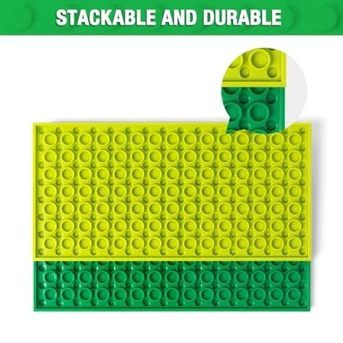 MANNIDOO 110 Pieces Small Building Plates Set, 12 Colors, 11 Sizes | ASTM-Tested ABS Plastic for Creative Play thumbnail 7