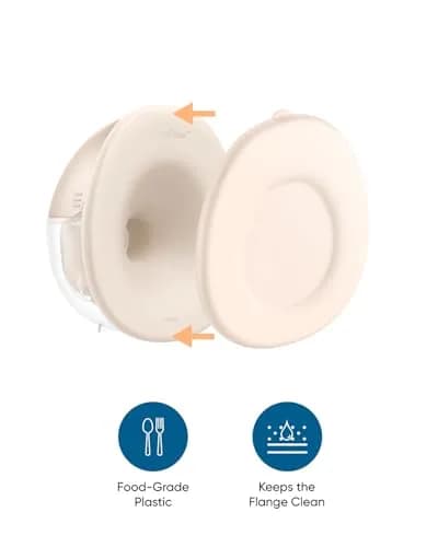 eufy Security Breast Pump E10/E20/S1/S1 Pro Dust Cover (2-Pack) | Food-Grade Polypropylene Replacement Parts thumbnail 3